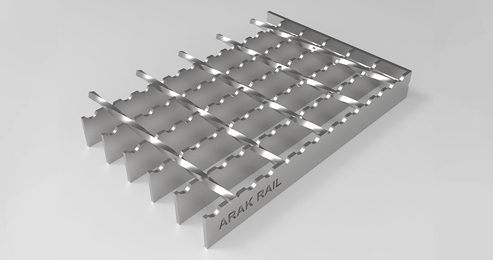 ELECTROFORGED GRATING WITH SERRATED BEARING BARS