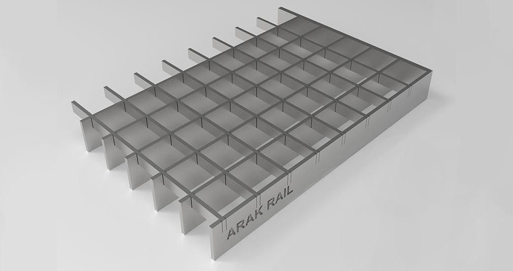 PRESSED GRATING WITH DIFFERENT CROSSBARS